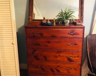 Chest of drawers and mirror 