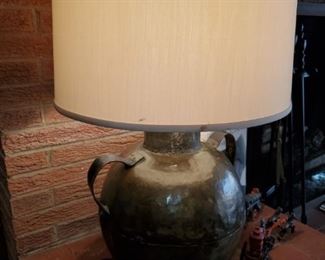 Hammered Metal Lamp