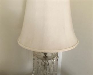 Beautiful Antique Crystal Lamp $ 118.00