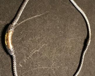 Sterling Silver Necklace with 18 kt plate $ 66.00