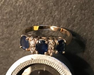 Sapphires in Ring