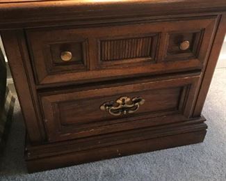 Queen Bedroom set including a Bed, Dresser with mirror, Wardrobe Armoire, and night table