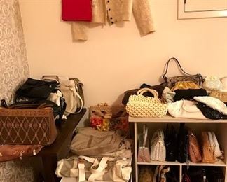 Vintage purses & beaded vintage sweater