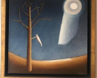 1996 Nancy Cheairs BLUE WITH COCOON ON TREE