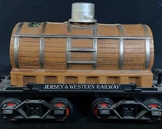 Vintage JIM BEAM Bourbon Railcar Bottle w Stand