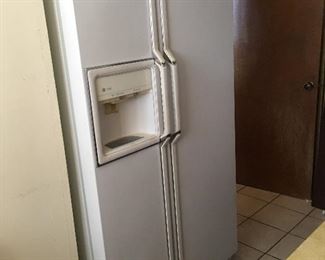 White side by side refrigerator