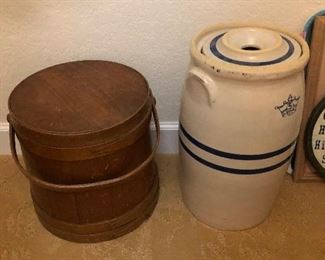 Antique butter churn