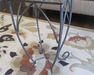 Wrought Iron Flowers Plant Stand

