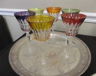 Bohemian Colored Cut to Clear Wine
Set of 6
