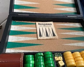 Bakelite Backgammon set game