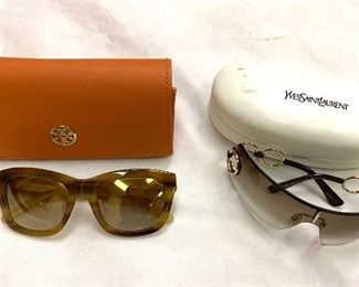 Tory Burch and Yves St Laurent sunglasses