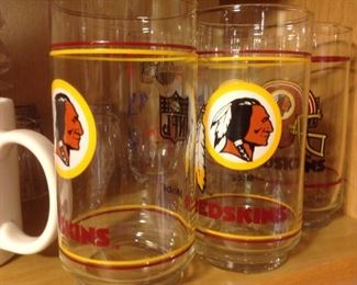 NFL Glassware Redskins