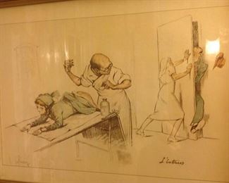 Cartoon art Signed