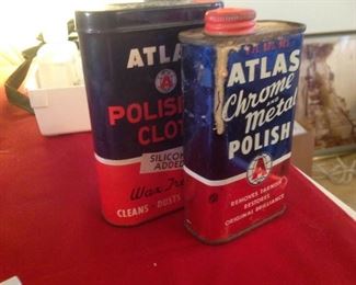 Vintage Atlas Tins $10 EA