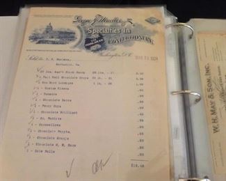 1924 Ephemera Local Receipts WASHINGTON DC