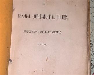 1879 General Court-Martail Orders - Adjutant General's Office 