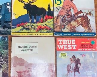 Vtg. Hunting Annual, Outdoor Life, True West & Marine Corps Gazette 