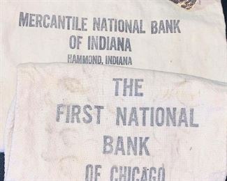 Mercantile National Bank & The First National Bank of Chicago money bags 