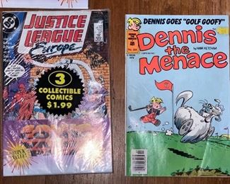 Vtg Justice League & Dennis the Menace comics 