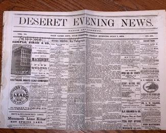 Deseret Evening News July 7 1876 - full news paper 