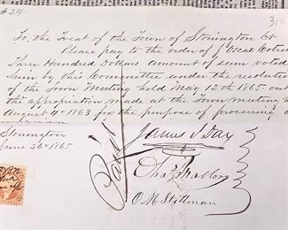 June 26th 1865 - Letter of $300 payment 