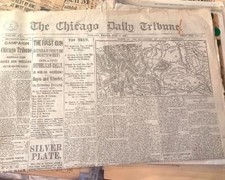 Chicago Daily Tribune - Friday July 7th 1876  Scene of the Slaughter of Custer's Command 