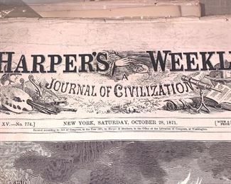 Harper's Weekly Journal of Civilization - Sat. Oct. 28, 1871 - The Great Chicago Fire 