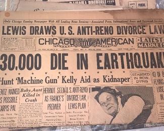 Chicago American - 30,000 Die in Earthquake - Fri. May 31, 1935