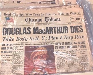 Chicago Tribune - Douglas MacArther Dies - Mon. April 6th 1964