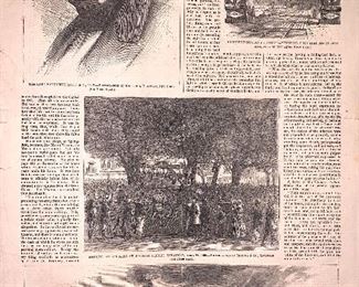 Harper's Weekly - President Lincoln's Funeral - May 20, 1865 - back side of paper 