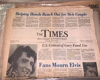 The Times - Wed. Aug 17th 1977 - Elvis Dies 
