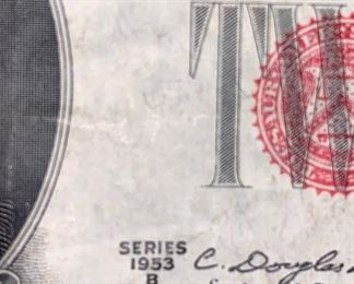Vtg. 1953B $2.00 Bill