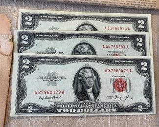 1 Vtg 1953A and 3 Vtg. 1953 $2.00 Bills 