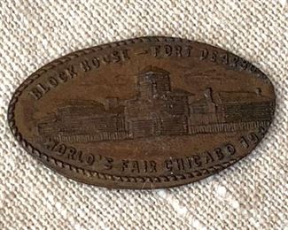 1934 Chicago Worlds Fair flatted penny 