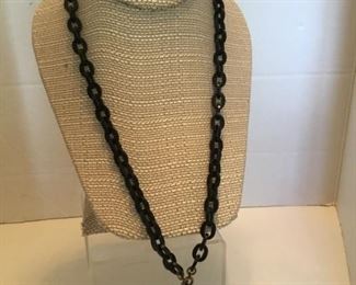 Victorian onyx chain & cross
