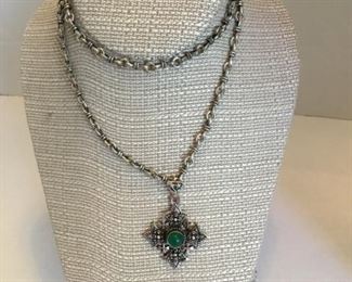 Sterling cross & sterling chain made in Italy
