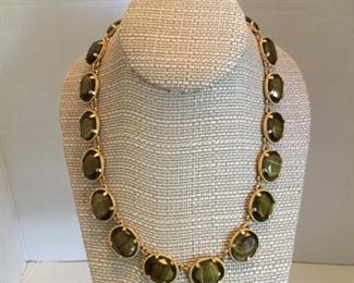 Tiger eye glass necklace made in Germany in 1960’s