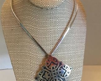 Sterling silver cross and slider
