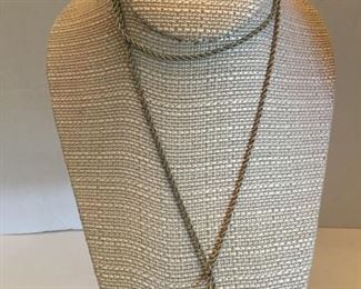 Sterling silver chain with charm “ coffee cup club 1943”