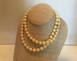 Long strand of Majorca pearls