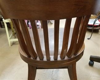 Vintage Solid Wood Banker/Juror Armchair