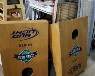 (2) Rare Cubby Bear Chicago North Bud Light Corn bag Game (no bags boards only)
