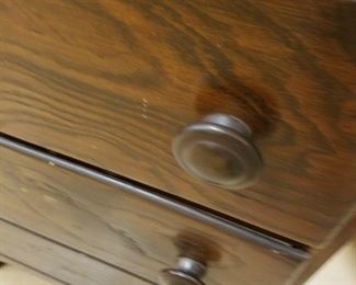 Vintage Solid Wood 3 Drawer Chest of Drawers 25"W x 15"D x 36"H