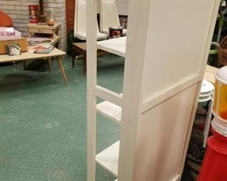 Fold-up White Painted 4 Shelf Display Cabinet 