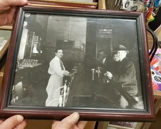 Assorted Vintage Framed Black & White Bar Scene Photos
