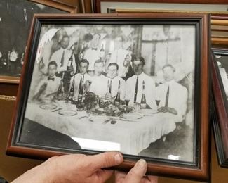 Assorted Vintage Framed Black & White Bar Scene Photos