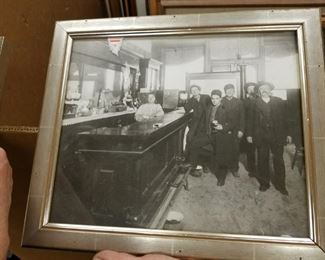 Assorted Vintage Framed Black & White Bar Scene Photos