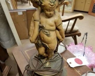 Vintage Style Black Painted Wood Spindle Back Side Chair