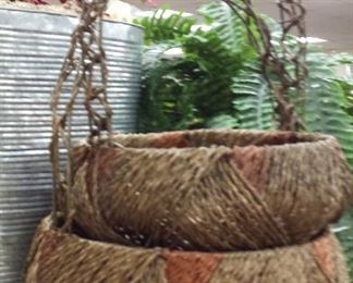 (2) New with Tags Multicolored Baskets