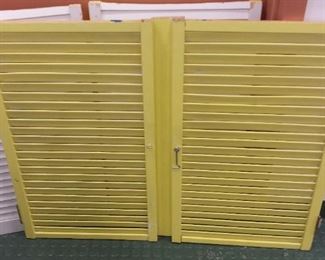 Yellow Painted Interior Shutters (2 sets)